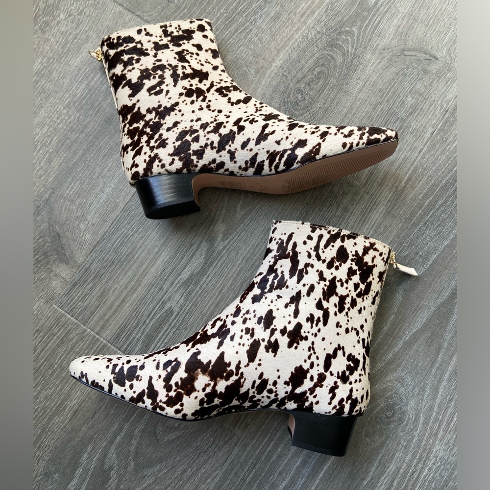 NIB J. Crew Roxie Back Zip Ankle Boot in Snow Pony, BJ873, Size 8.5 - Picture 4 of 10